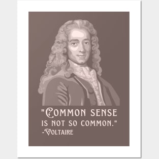 Voltaire Portrait And Quote Posters and Art